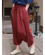 Casual Solid Color Long Rise Women Wide Leg Pants