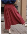 Casual Solid Color Long Rise Women Wide Leg Pants