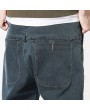 Loose Solid Color Casual Harem Pants Big Pockets Jean for Men