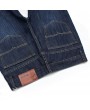 Mens Business Loose Mid Rise Muti Pockets Casual Jeans Pants