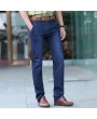 Pockets Casual Loose High Elastic Long Jeans for Men