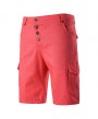 Mens Solid Color High Waist Knee Length Regular Fit Casual Cargo Shorts