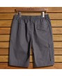 Mens 100%Cotton Breathable Solid Color Elatic Waist Casual Shorts Plus Size Loose Shorts