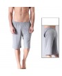 Mens Bamboo Fiber Solid Color Beach Casual Sports Shorts Modal Pajamas