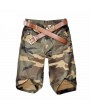 Mens Summer 100%Cotton Breathable Camouflage Knee Length Casual Shorts