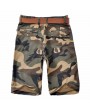 Mens Summer 100%Cotton Breathable Camouflage Knee Length Casual Shorts