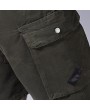 Mesn Outdoor Multi-pocket Cargo Shorts Solid Color Knee Length Casual Cotton Shorts