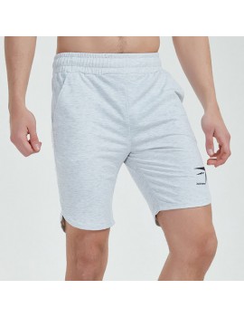 Mens Summer Elastic Waist Cotton Breathable Solid Color Casual Comfy Sport Shorts