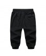 Mens Summer Breathable Solid Color Drawstring Sport Casual Calf-Length Pencil Pants