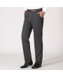 Mens Business Cotton Breathable Trousers Straight Leg Solid Color Casual Pants