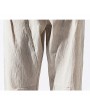 Mens Chinese Style Retro Casual Pants Cotton Linen Loose Beathable Pants