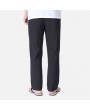 Mens Casual Loose Straight Pants Elastic Waist Retro Cotton Pants