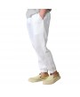 Mens Cotton Thin Breathable Ankle-Length Drawstring Casual Harem Pants