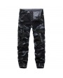 Mens Camouflage Multi Pockets Casual Cotton Cargo Pants Overalls