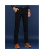 Mens Brief Style Breathable Elastic Slim Fit Casual Business Straight Pants