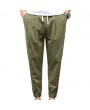 Plus Size Breathable 100% Cotton Drawstring Solid Color Spring Summer Casual Pants for Men