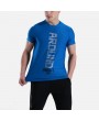 Mens Elastic Sport Training Running Breathable Quick-drying Letter Printed Casual Skinny Tops