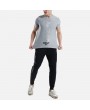 Mens Elastic Sport Training Running Breathable Quick-drying Letter Printed Casual Skinny Tops