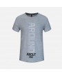 Mens Elastic Sport Training Running Breathable Quick-drying Letter Printed Casual Skinny Tops