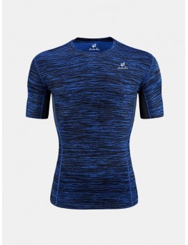 Mens Quick-drying Perspiration O-neck Short Sleeve Jogging Fitness Sport T-shirt