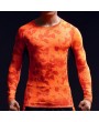 Mens Camo Traning Elastic Quick-drying Breathable Sports Fitness Tights Long Sleeve T-shirt