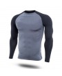 Mens Casual Contrast Color Printing Fitness Tight T-shirt Breathable Comfortable Sport T-shirt