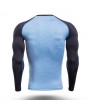 Mens Casual Contrast Color Printing Fitness Tight T-shirt Breathable Comfortable Sport T-shirt