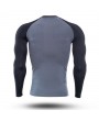 Mens Casual Contrast Color Printing Fitness Tight T-shirt Breathable Comfortable Sport T-shirt