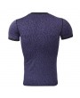 Mens Quick-drying Skinny Fit Solid Color Tops Fitness Training Jogging Sport T-shirt