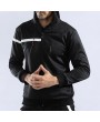 Mens Sport Zip Up Hooded Tops Thick Warm Solid Color Casual Hoodies