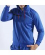 Mens Sport Zip Up Hooded Tops Thick Warm Solid Color Casual Hoodies