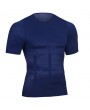 Mens High Elastic Fat Burning Body Sculpting Waist Fitness Tummy Tuck Sport T-shirt