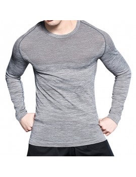 Mens Super Elastic Breathable Quick-drying Sports Running Training Casual Skinny Tops