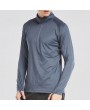 Mens Half Zip Quick-drying Skinny Tops Breathable Sports Fitness Tights Long Sleeve T Shirt