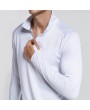 Mens Half Zip Quick-drying Skinny Tops Breathable Sports Fitness Tights Long Sleeve T Shirt