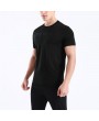 Mens Letter Printed Elastic Sport Training Running Breathable Quick-drying Casual Skinny Tops