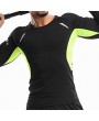 Mens Elastic Quick-drying Breathable Sports Running Training Long Sleeve Casual Skinny Tops