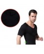 Body Shaper Fitness Abdomen Tummy Slim Sport High Elastic V-Neck T-shirt for Men