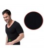 Body Shaper Fitness Abdomen Tummy Slim Sport High Elastic V-Neck T-shirt for Men