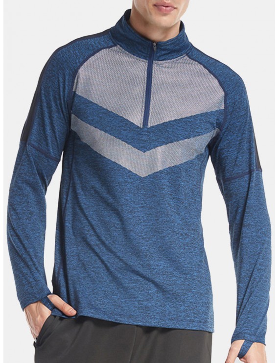 Mens Sports Running Training Quick-drying Breathable Elastic Winter Casual Sweatshirt