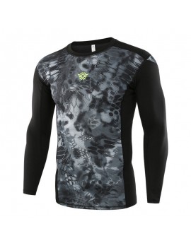 Mens Elastic Sport Training Running Breathable Quick-drying Camo Printed  Casual Skinny Tops