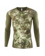 Mens Elastic Sport Training Running Breathable Quick-drying Camo Printed  Casual Skinny Tops