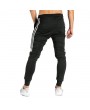 Mens Drawstring Elastic Waist Slim Fit Fitness Running Casual Sport Pants