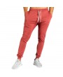 Mens Drawstring Elastic Waist Slim Fit Fitness Running Casual Sport Pants