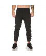 Mens Breathable Elastic Waist Drawstring Slim Fit Joggers Casual Sport Pants