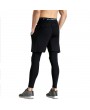 Mens PRO Quick-drying Two-piece Sport Suits Skinny Fit Fitness Training Legging Pants Casual Shorts