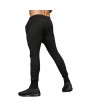 Mens Black Elastic Waist Drawstring Solid Color Slim Fit Casual Cotton Sport Pants