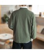 Men Retro Dsigen Thin Loose Solid Color Cotton Sun Protection Coat Cloak