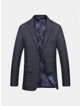 Mens Plaid Blazer Fashion Business Slim Fit Casual Male Blazer Suit Jacket