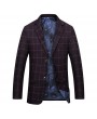 Mens Plaid Blazer Fashion Business Slim Fit Casual Male Blazer Suit Jacket